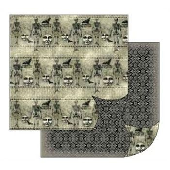 Carta scrap Halloween scheletri