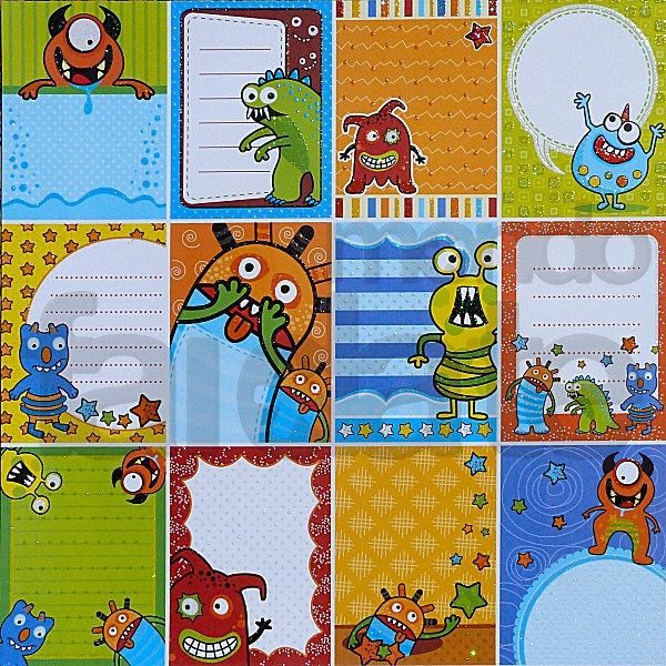 Carta scrap Mostri con Dedica