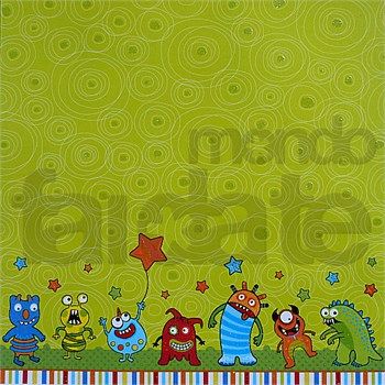 Carta scrap Mostri allegri