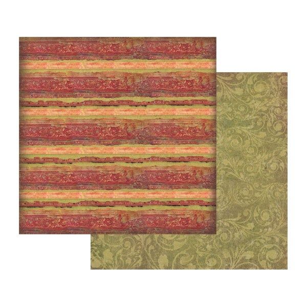 Carta scrap Texture rossa con decori