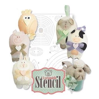 Cartamodello Stencil Petali e Cerchi