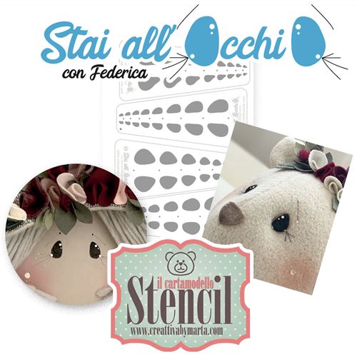 Cartamodello Stencil Stai all'Occhio