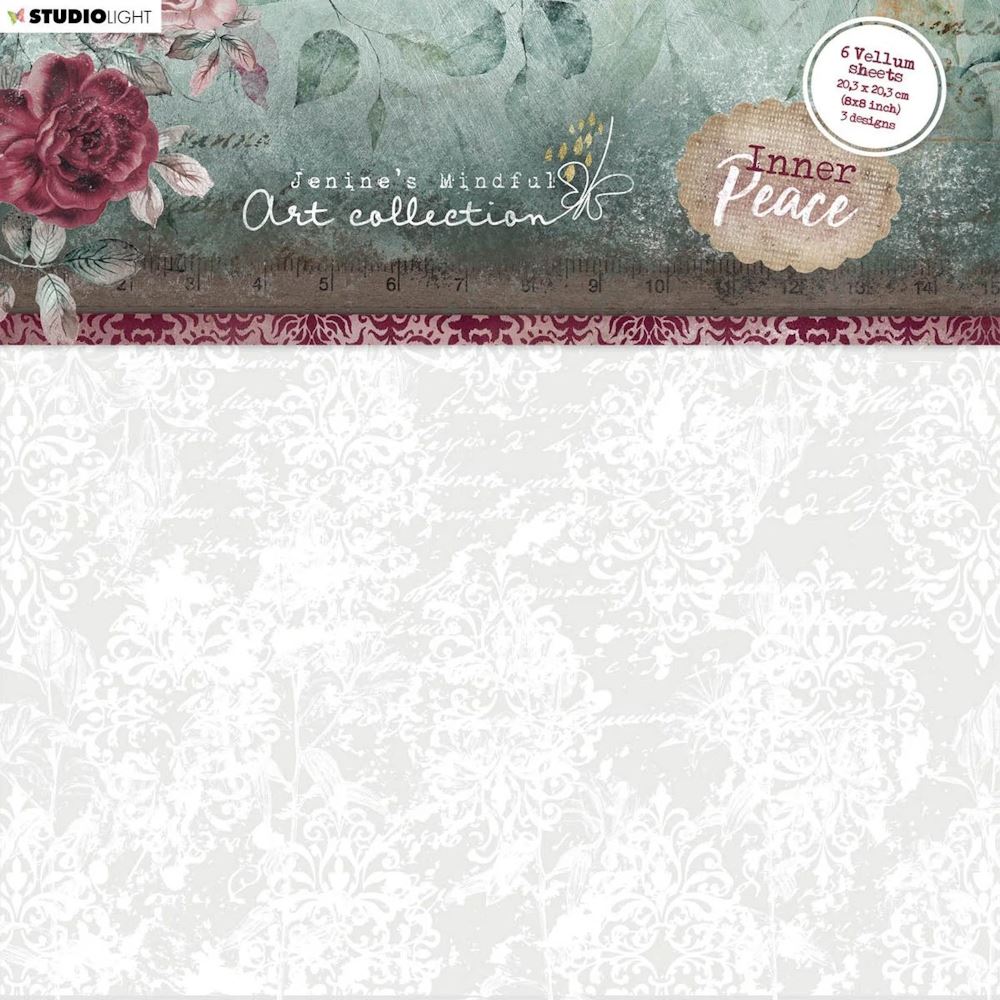 Carte Vellum Flowers Script & Baroque