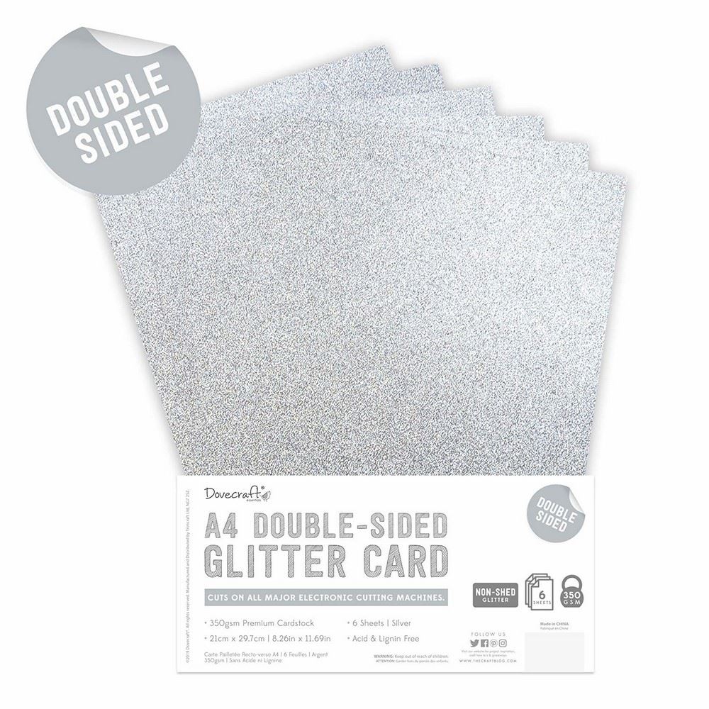 10PCS ROSENICE Cartoncini Glitter Fogli Glitterati A4 per DIY Fai da Te Argento e Oro 