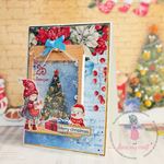 Cartoncini Holly Jolly Christmas Motif A4