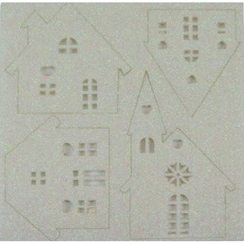 Casette in feltro Sturdust Bianco Iridescente Glitterato Fustellato