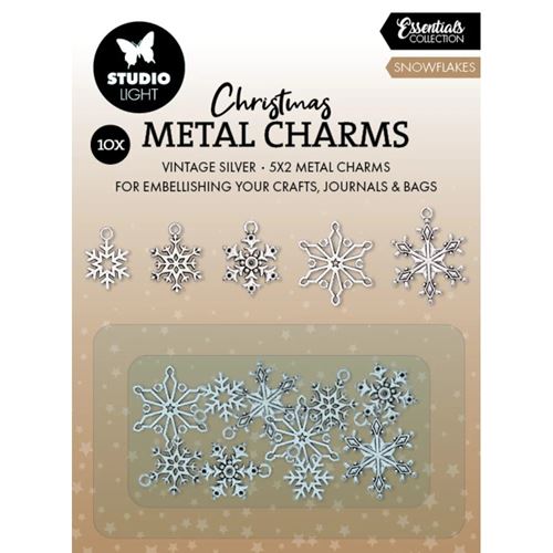 Charms in metallo Snowflakes