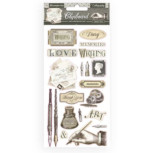 Chipboard Adesivo Calligraphy