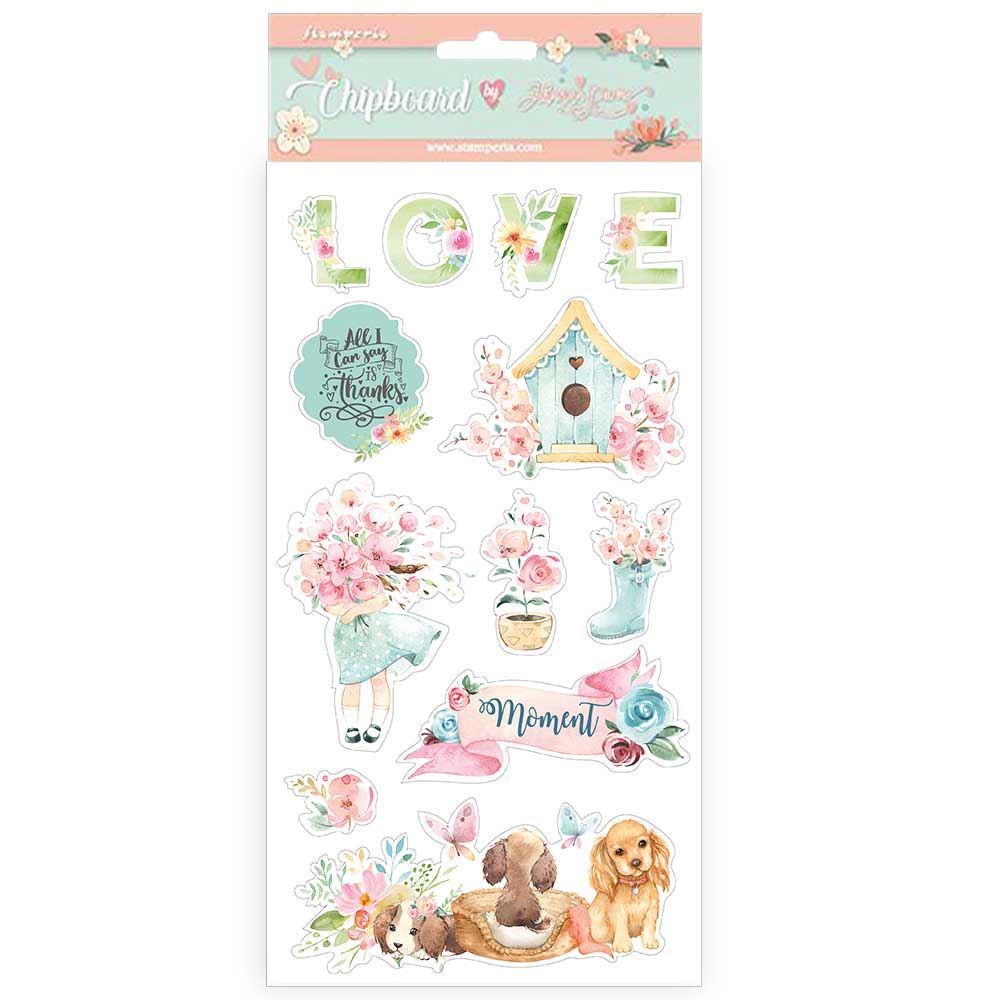 Chipboard Adesivo Circle of Love