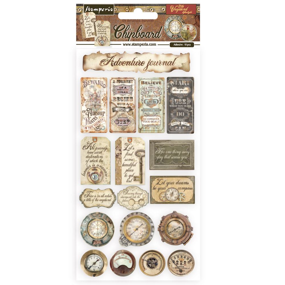Chipboard Adesivo Lady Vagabond Lifestyle Tickets