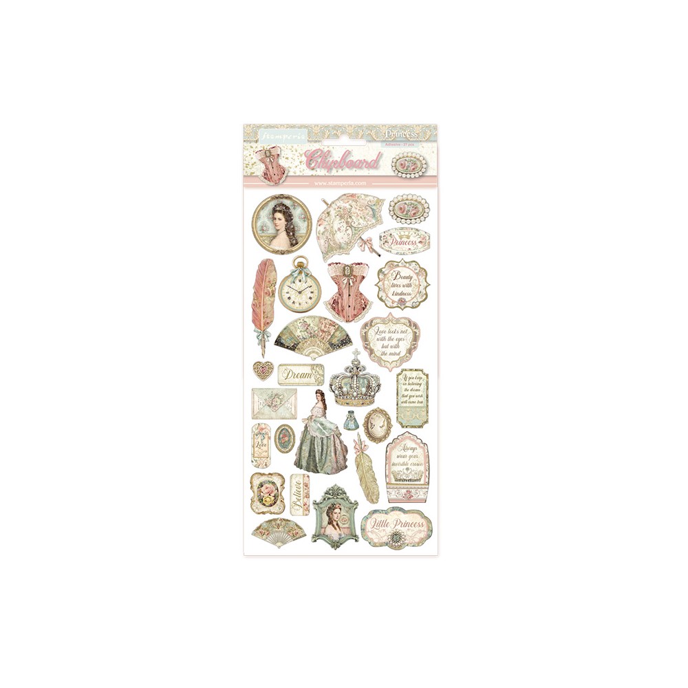Chipboard Adesivo Princess