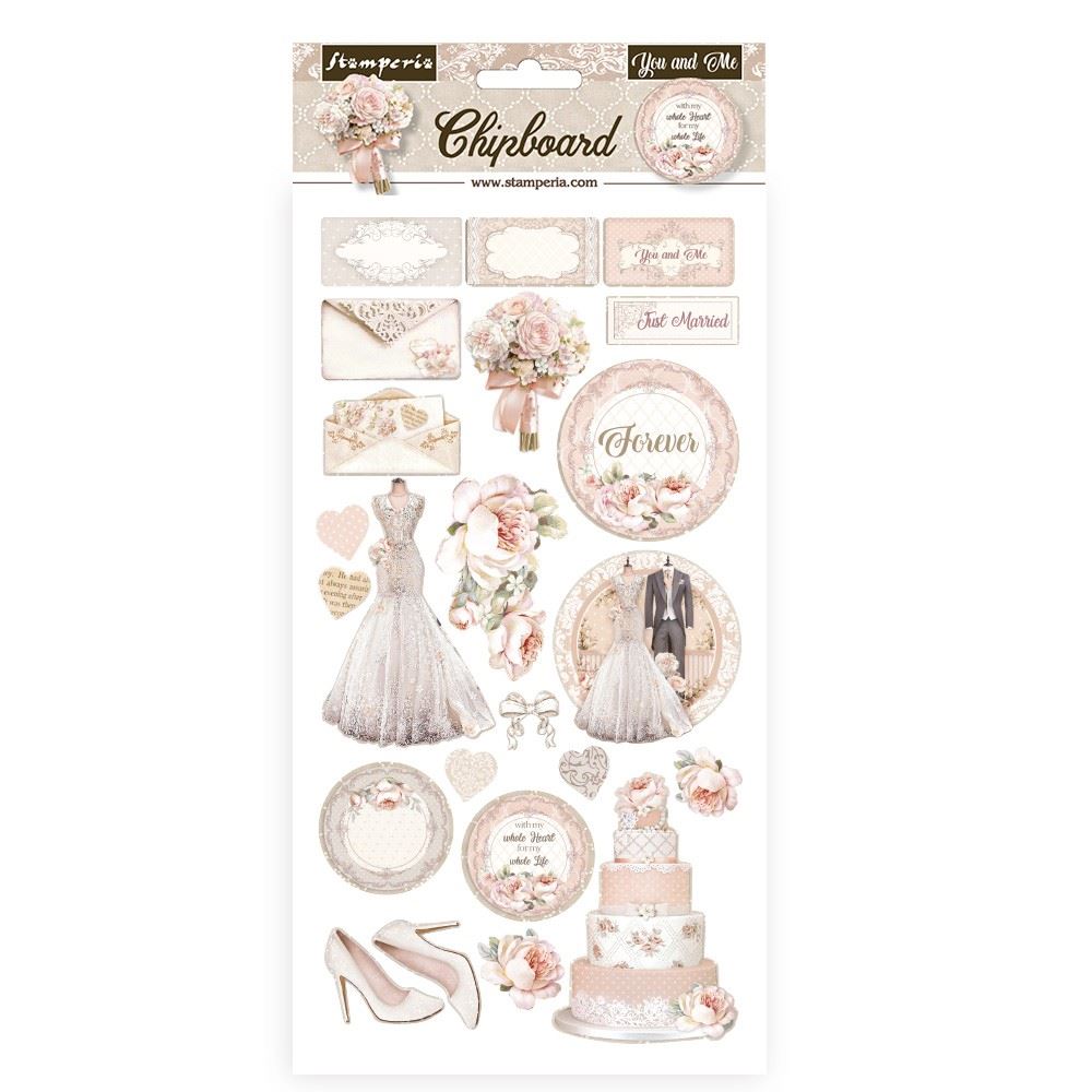 Chipboard Adesivo You and me 
