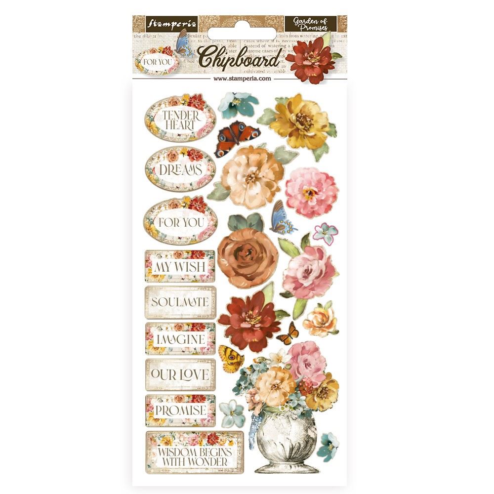 Chipboard Adesivo Garden of Promises