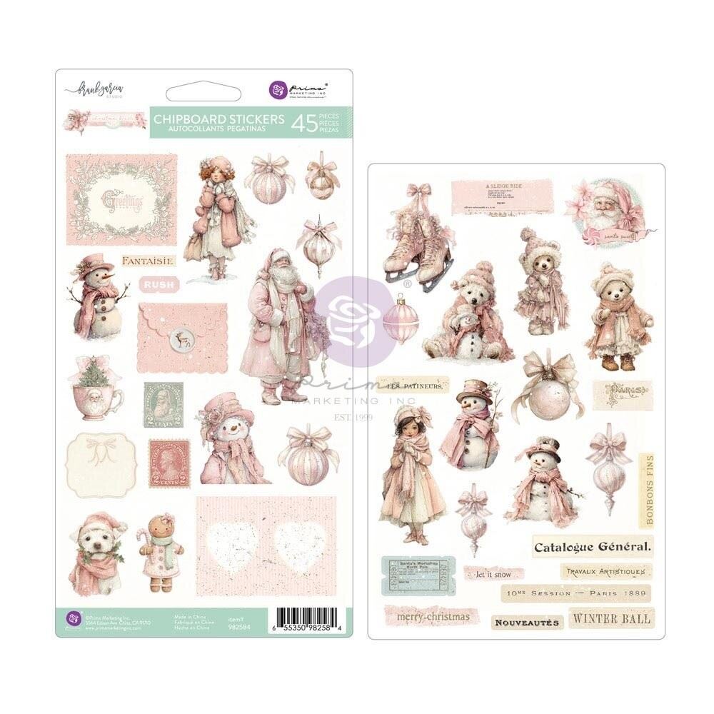 Chipboard Christmas Blush Prima Marketing