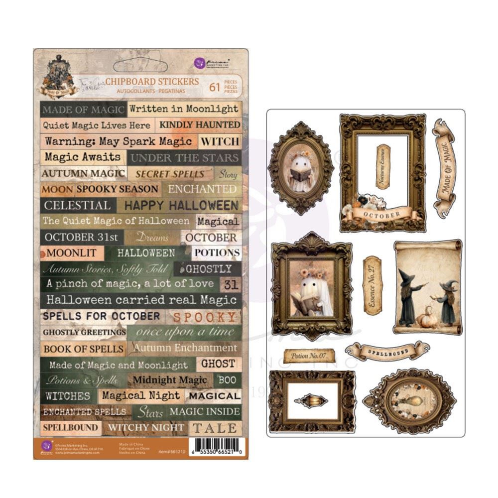 Chipboard Stickers Made of Magic