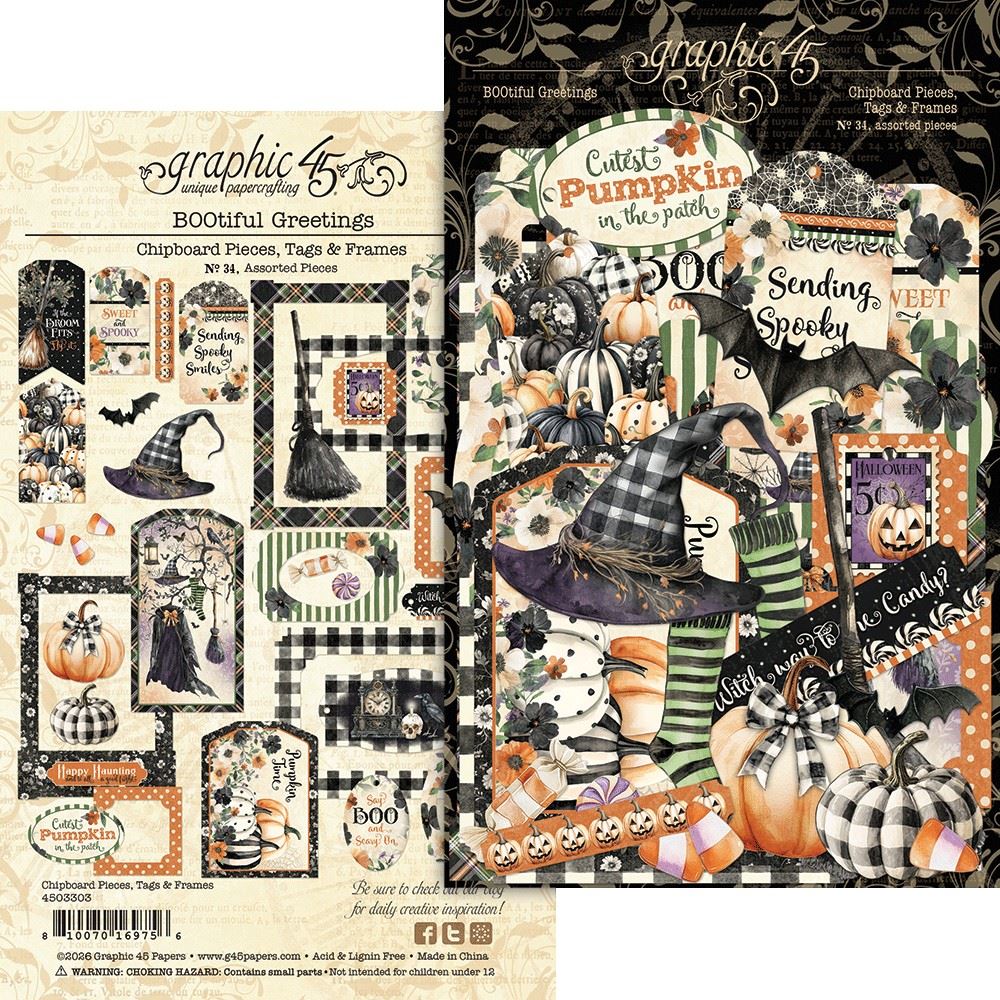 Chipboard Tags & Frames BOOtiful Greetings