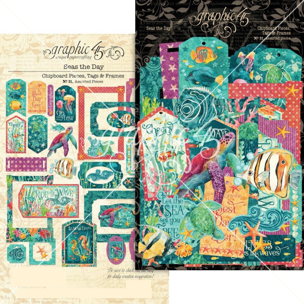 Chipboard Tags & Frames Seas the Day