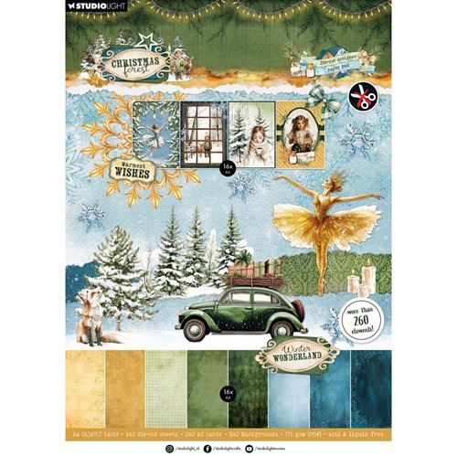 Christmas Forest A4 Die-Cut Designer Paper Pad