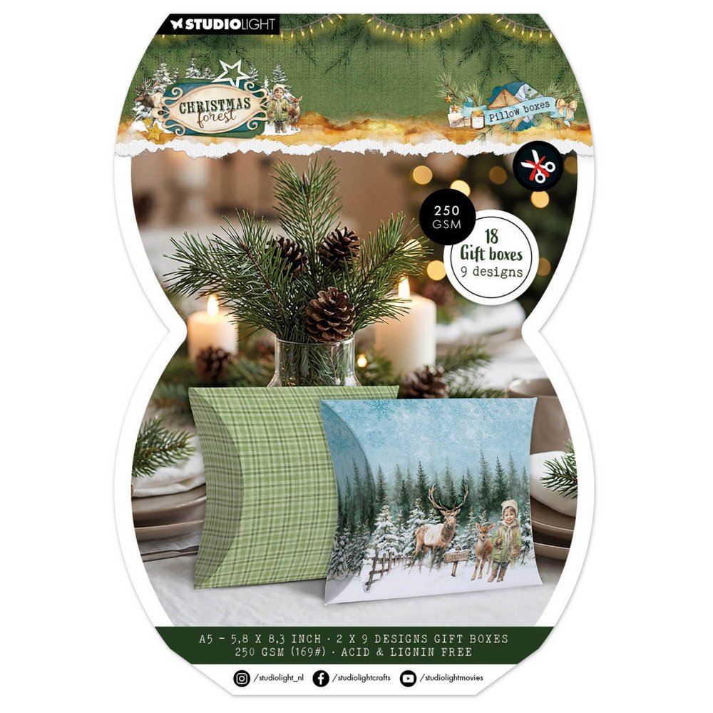 Christmas Forest A5 Gift Box Paper Pad Pillow Boxes