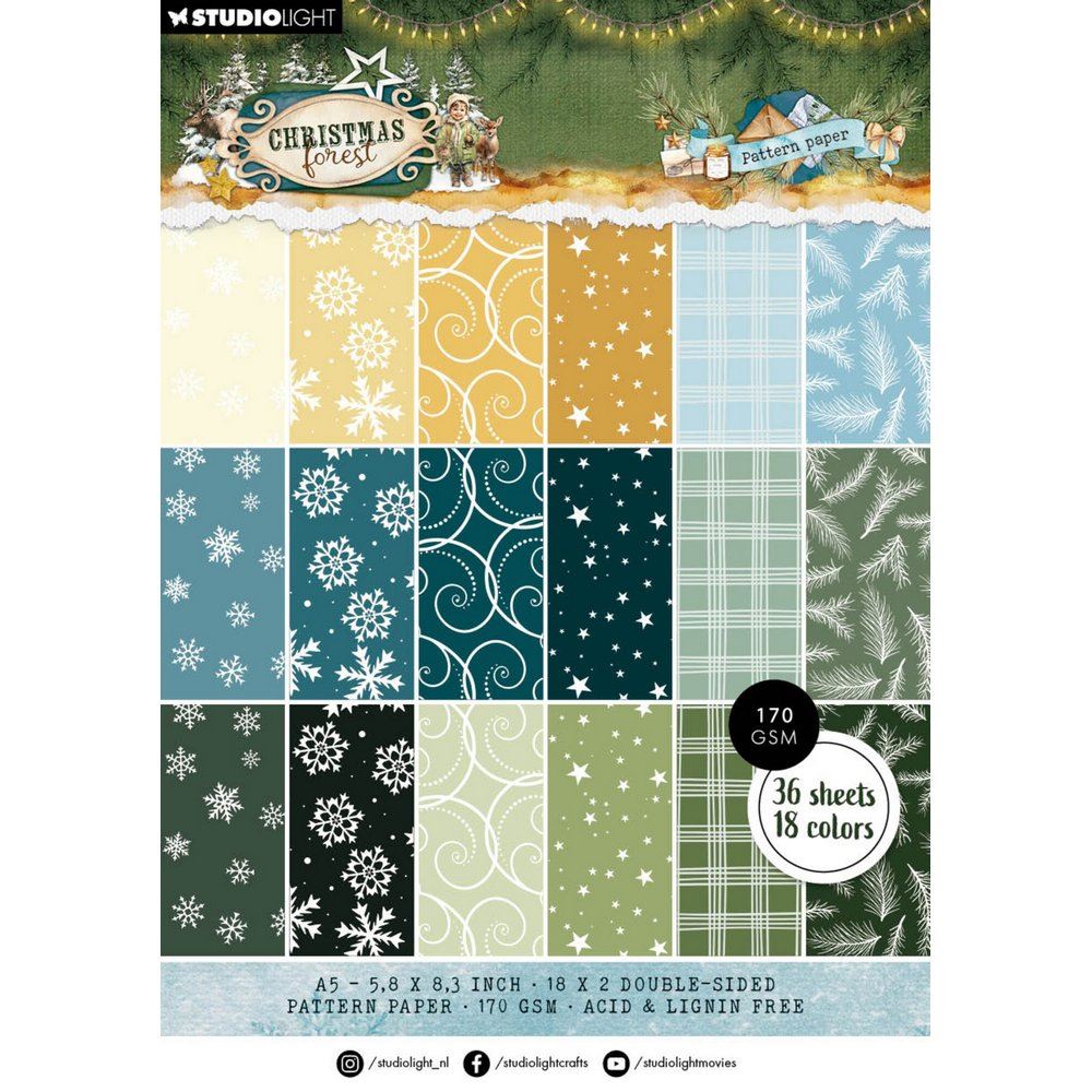 Christmas Forest A5 Pattern Paper Pad