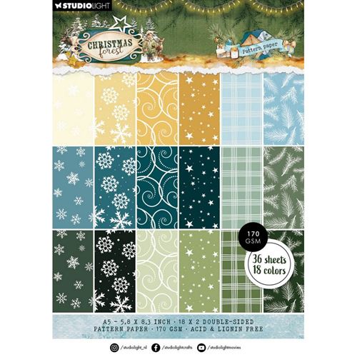 Christmas Forest A5 Pattern Paper Pad