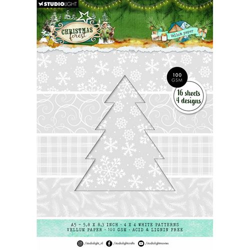 Christmas Forest A5 Vellum Paper Pad Backgrounds