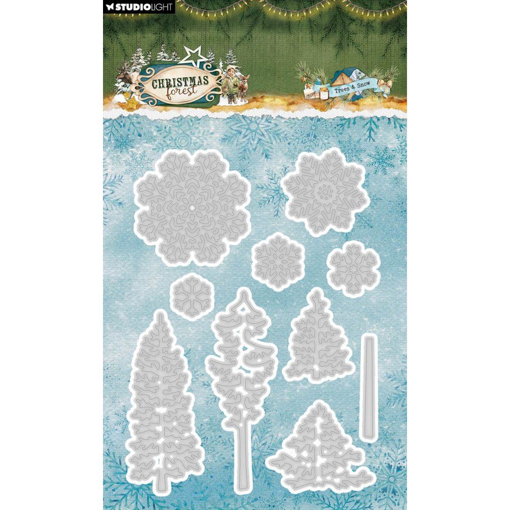 Christmas Forest Cutting Dies Trees and Snow