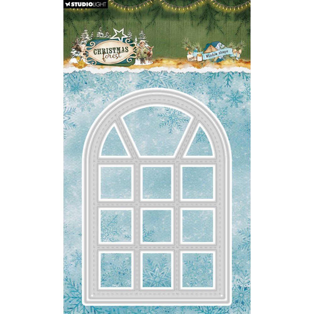 Christmas Forest Cutting Dies Window Shape