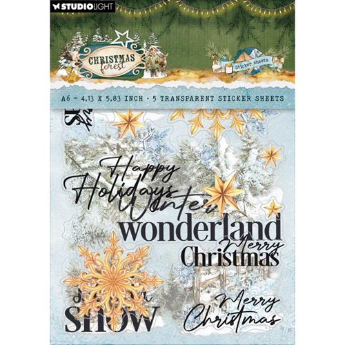 Christmas Forest Transparant Stickers Elements & Texts