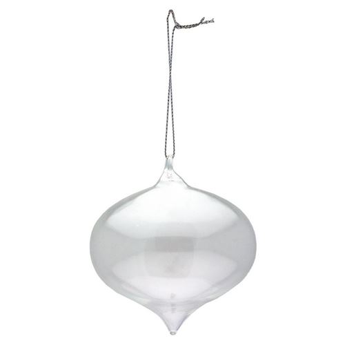 Pallina in vetro soffiato 8 cm a cipolla