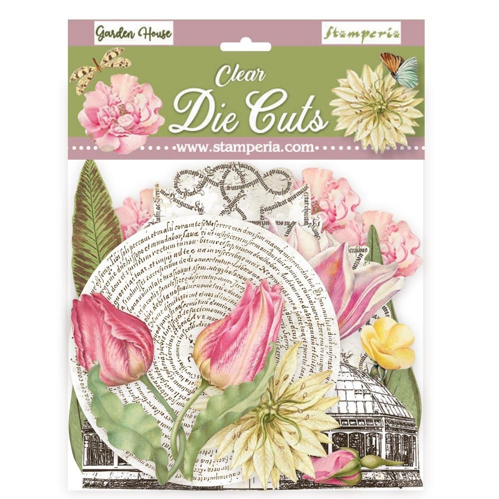 Clear Die Cuts Romantic Garden House