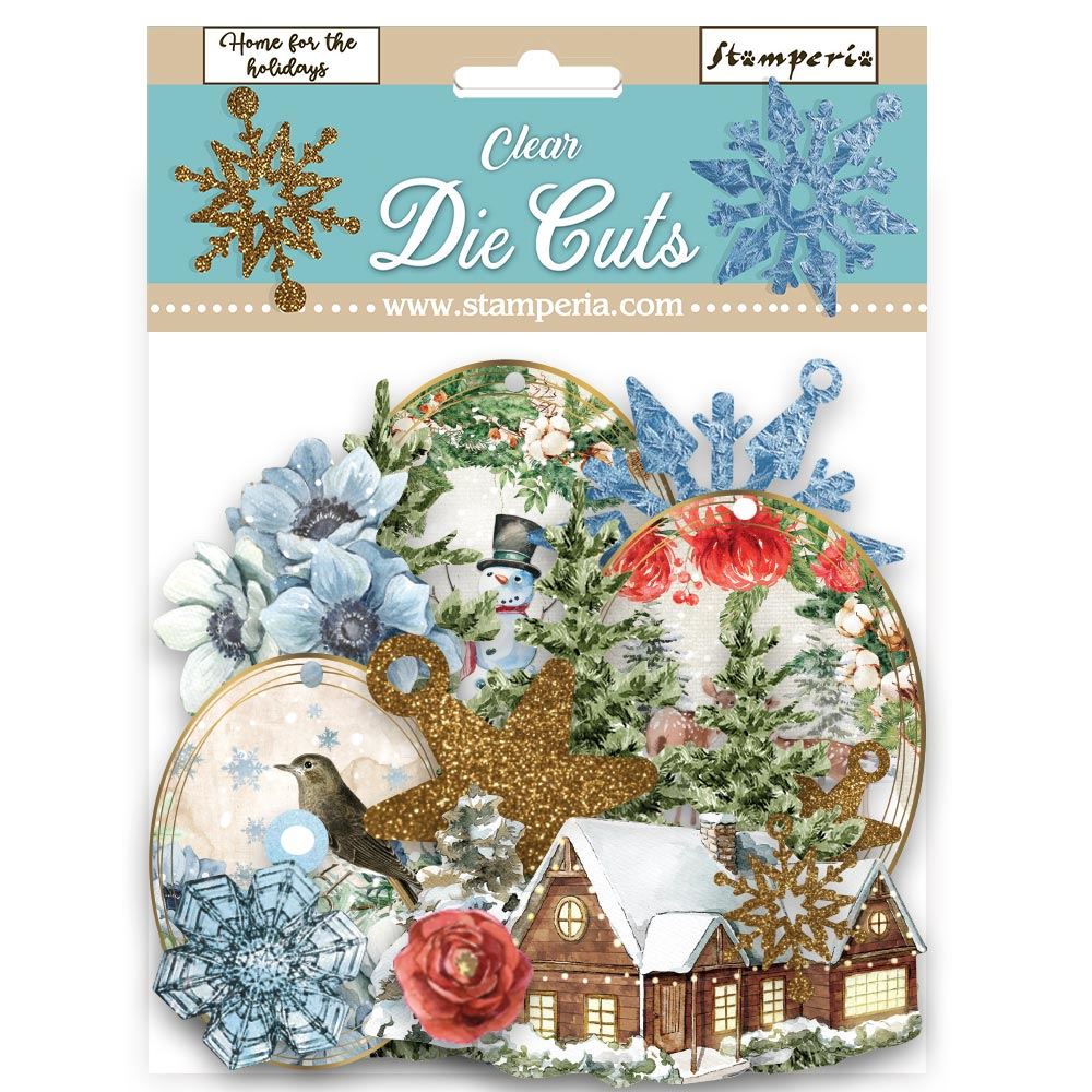 Clear Die Cuts Romantic Home For The Holidays