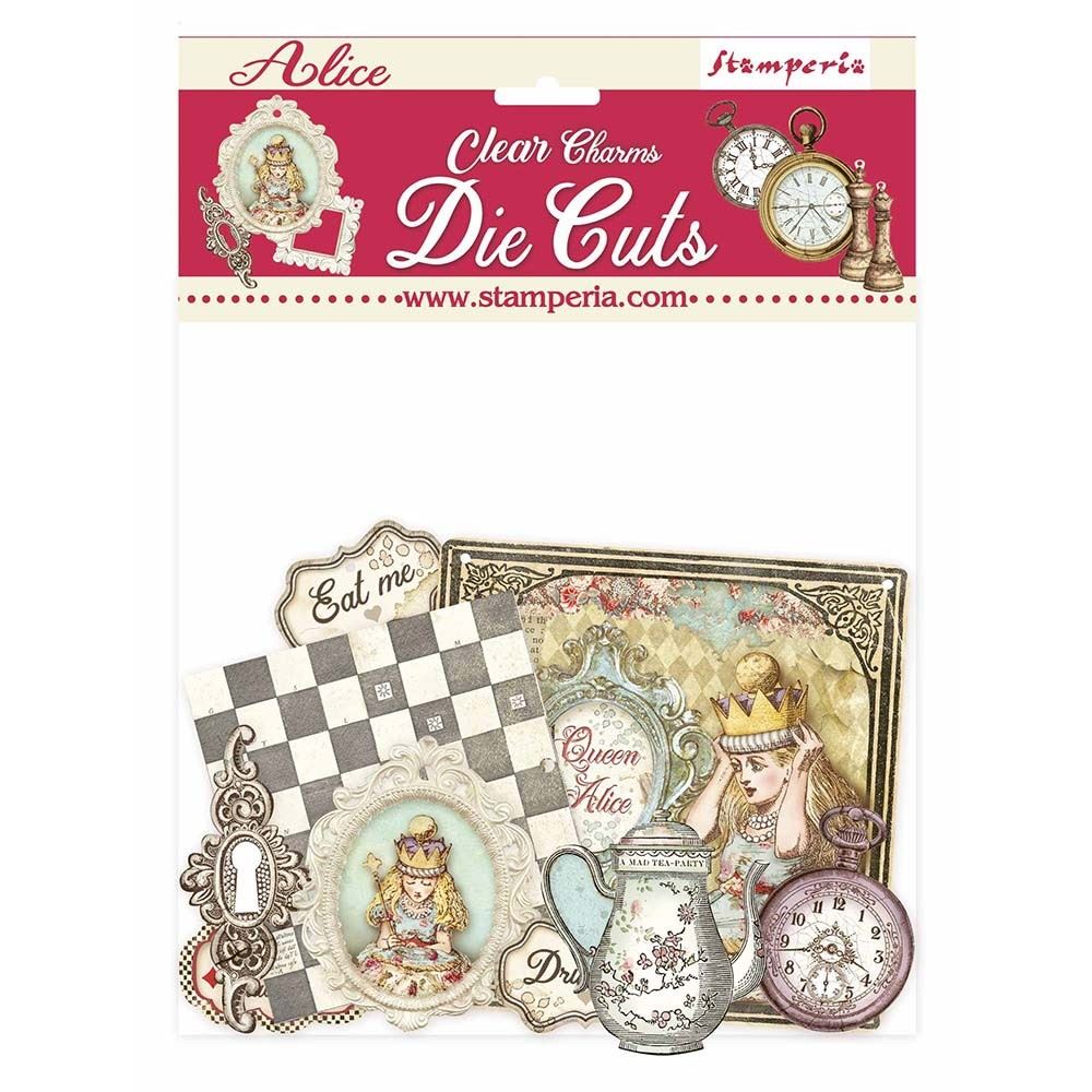 Clear Die cuts Alice Charms