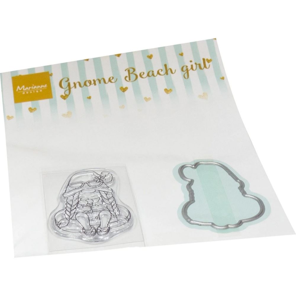 Clear Stamp & Die Gnome Beach girl