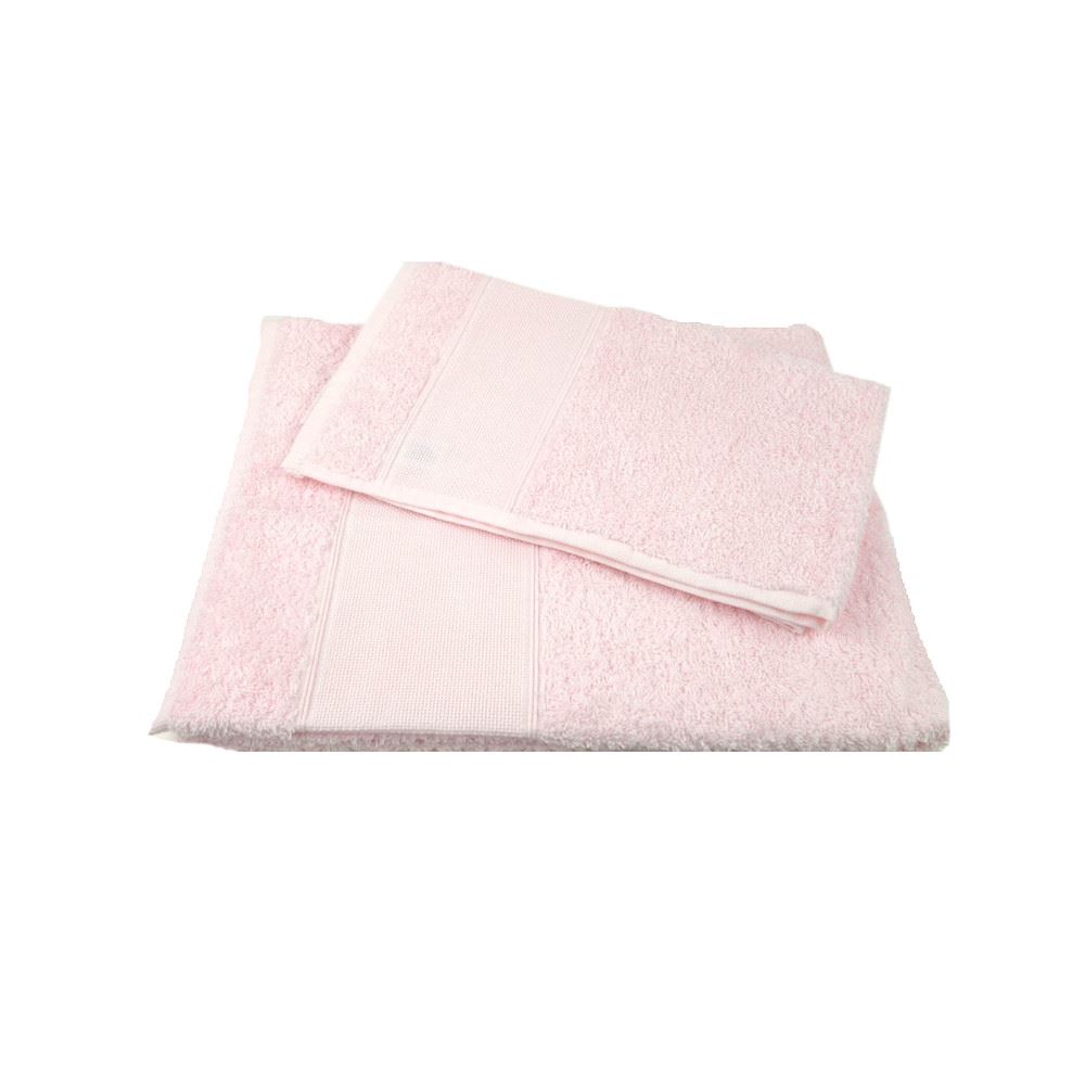 Coppia di Asciugamani da Ricamo Rosa