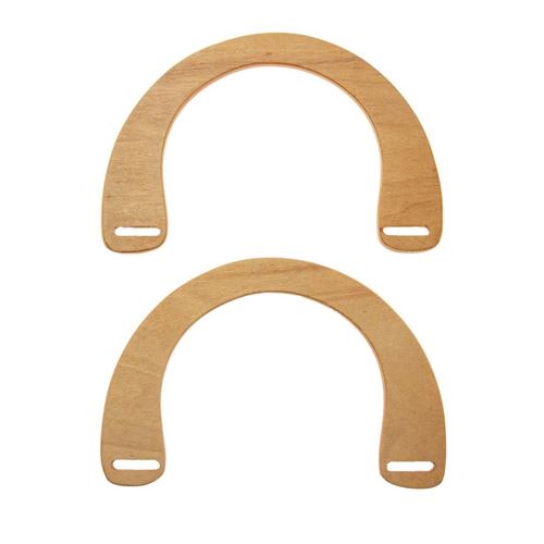 Coppia di manici in legno 18,5 x 12 cm