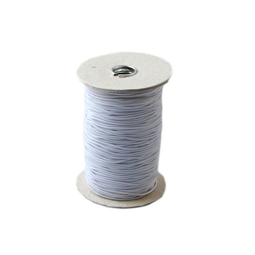 Cordino elastico in bobina, 6 mm, bianco, extra morbido (rotolo con 200 m Cordino elastico in bobina, 6 mm, bianco, extra morbido (rotolo con 200 m