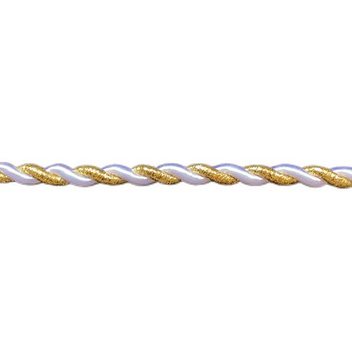 Cordoncino Oro e Bianco 6 mm