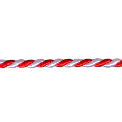 Cordoncino Rosso e Bianco 4 mm