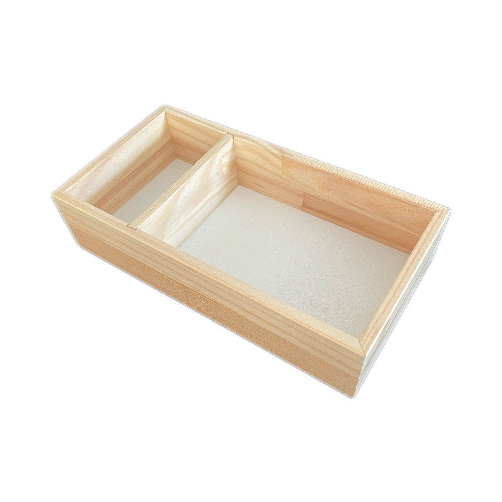 Scatola a 2 scomparti in legno