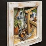 Cornicette 3D effetto legno in cartoncino