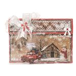 Cottage Christmas A5 Acetate Sheets Plaid & Snow