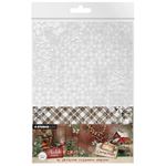 Cottage Christmas A5 Acetate Sheets Plaid & Snow