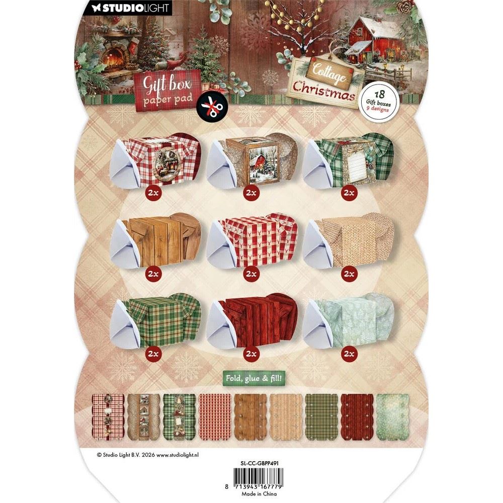 Cottage Christmas A5 Gift Box Paper Pad Christmas Cracker
