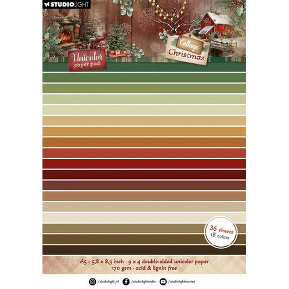 Cottage Christmas A5 Paper Pad Unicolor