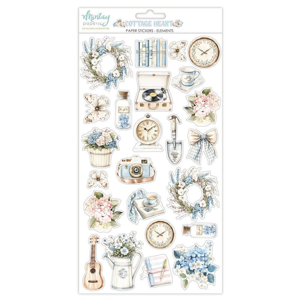 Cottage Heart Paper Stickers Elements