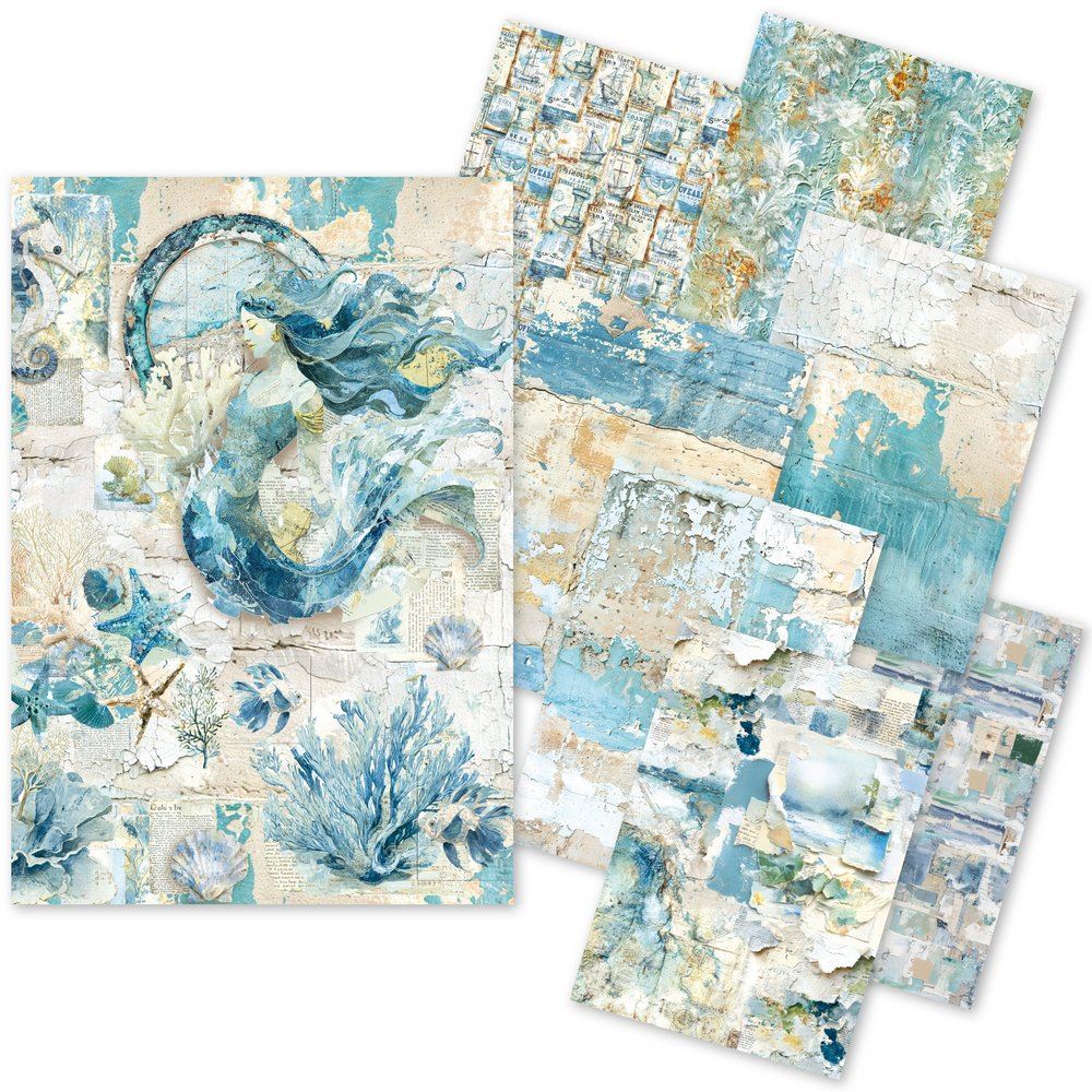 Craftmix Edge of the Ocean Mixed A5 Tissue & Vellum