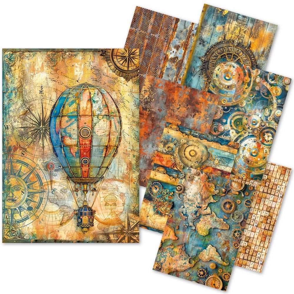 Craftmix Past Time Mixed A5 Tissue & Vellum