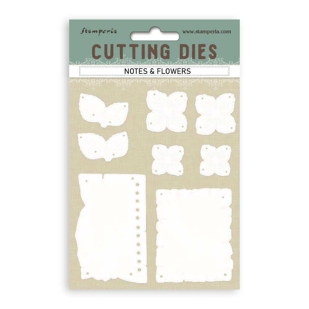 Cutting Dies Quiet Days Notes and Flowers