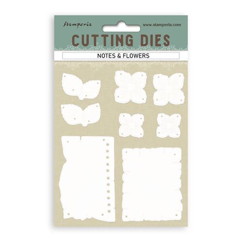 Cutting Dies Quiet Days Notes and Flowers